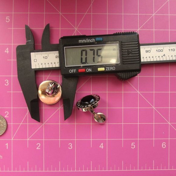 ✨Vintage MULBERRY Cuff Links Cufflinks Silver Black Designer Signed Round Circle - Picture 13 of 13